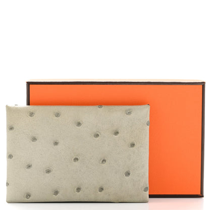 Hermes Ostrich Calvi Bleu Glacier 8 of 8