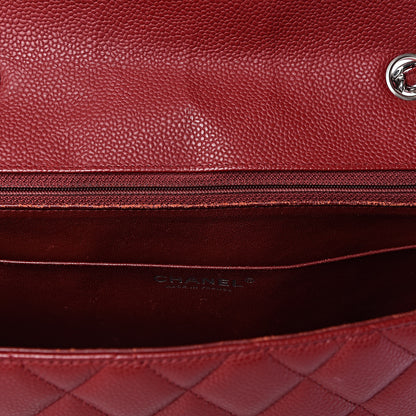 Chanel Caviar Quilted Jumbo Single Flap Red 11 of 27