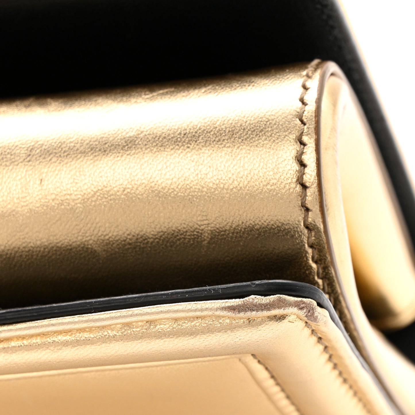 Metallic Nappa Quilted Mini Devotion Crossbody Bag Gold