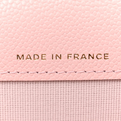 Chanel Caviar Quilted Flap Card Holder Wallet Light Pink 7 of 9