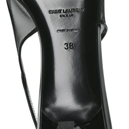 Saint Laurent Mesh Oxalis Slingback 30 Pumps 38 Black 7 of 8