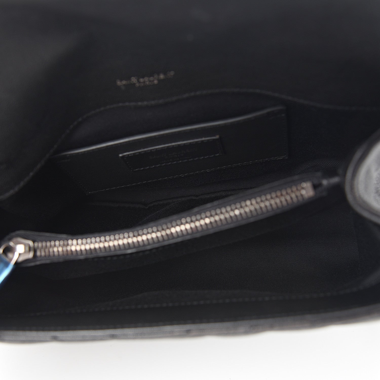 Saint Laurent Sheepskin Matelasse Chevron Monogram Medium College Bag Black 4 of 11
