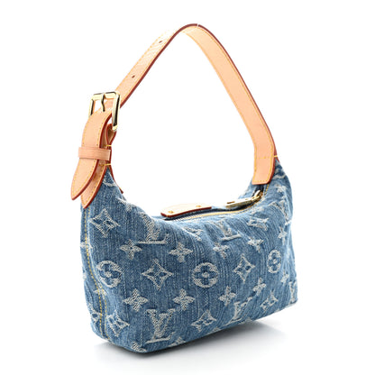Louis Vuitton Monogram Denim Hills Pochette Blue 3 of 12