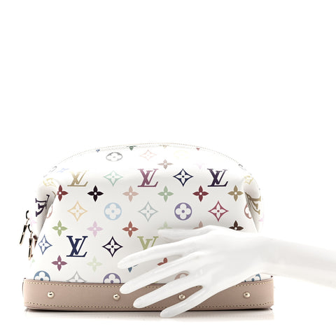 LV x TM Monogram Multicolor Cosmetic Pouch GM White