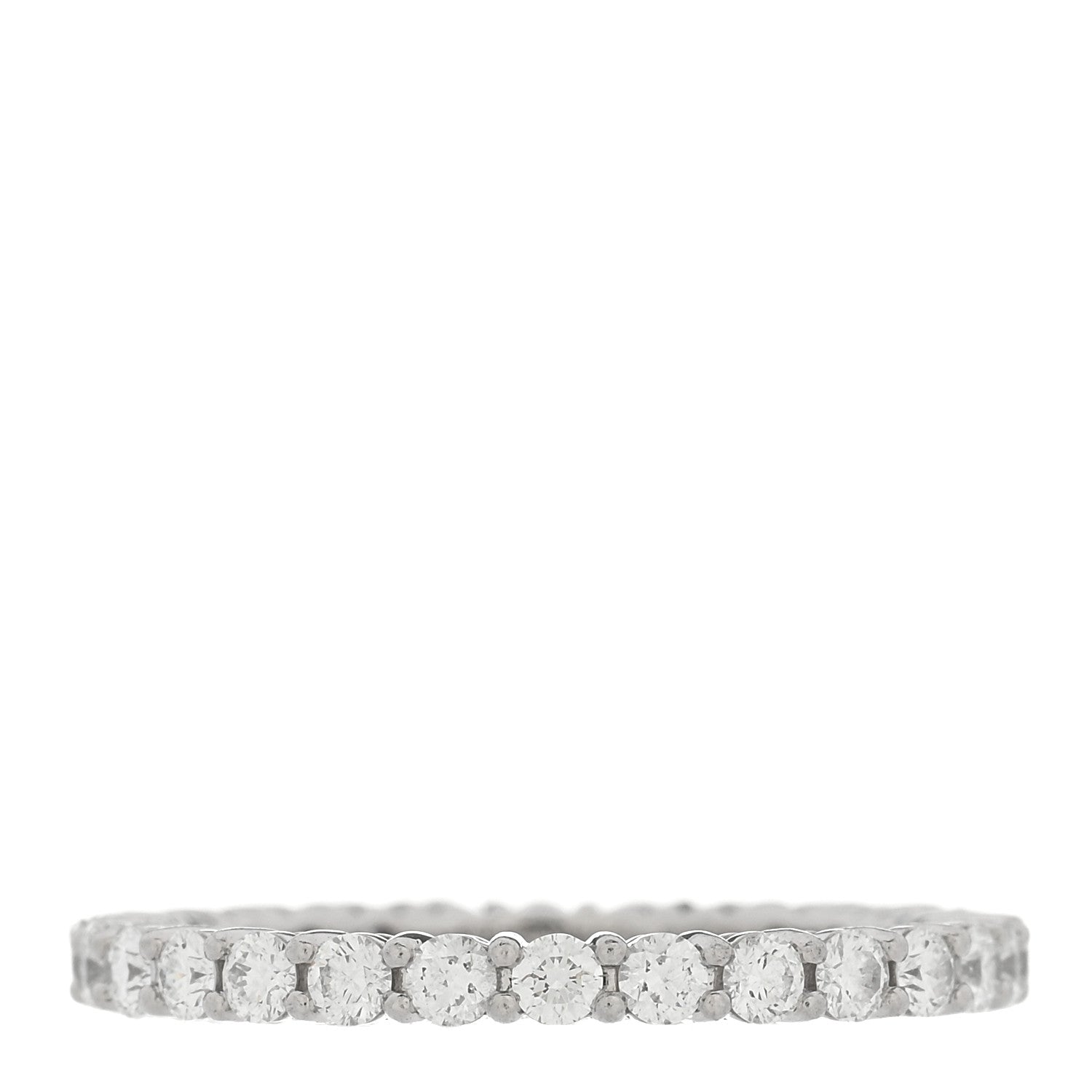 Tiffany Platinum Diamond 2.2mm Full Circle Forever Band Ring 53 6.25 1 of 4
