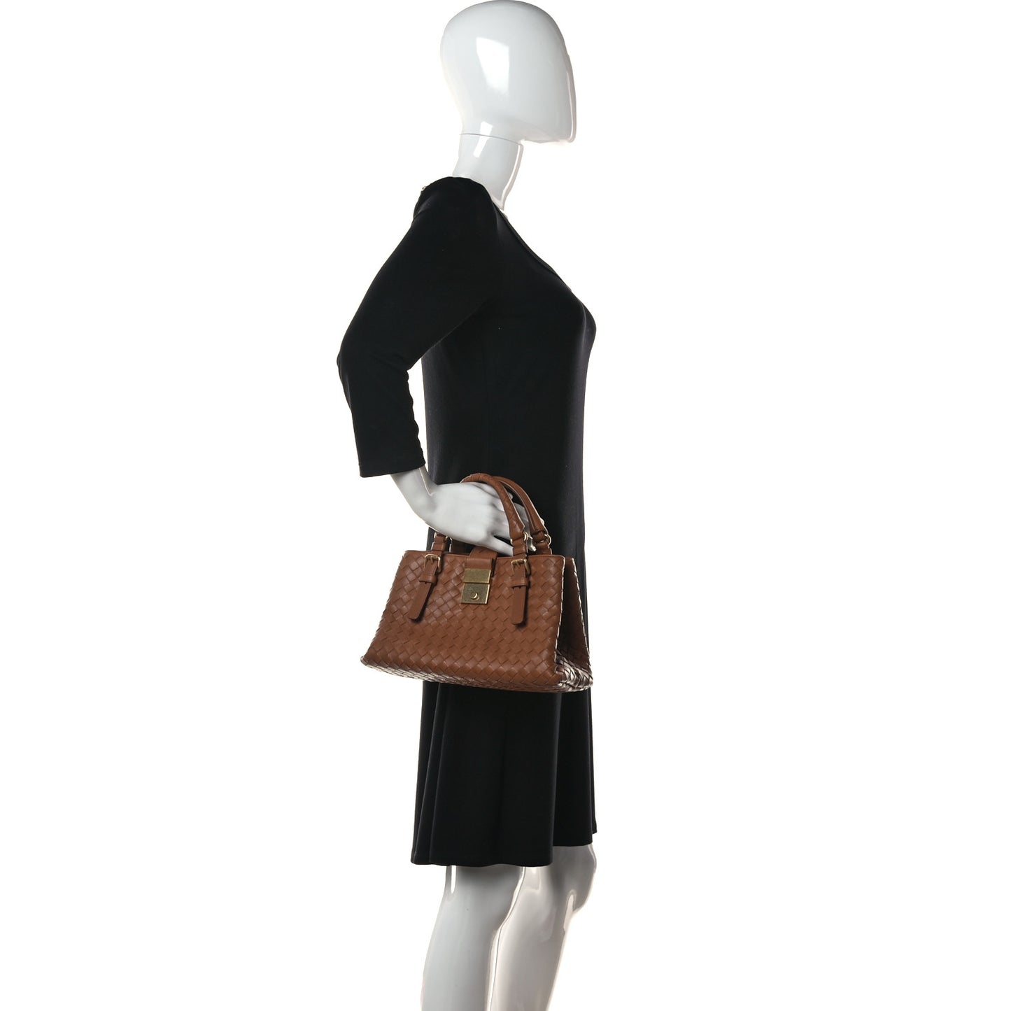 Calfskin Intrecciato Mini Roma Noce