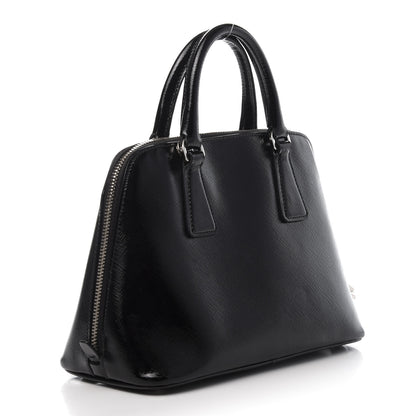 Prada Saffiano Vernice Small Promenade Tote Black 3 of 10