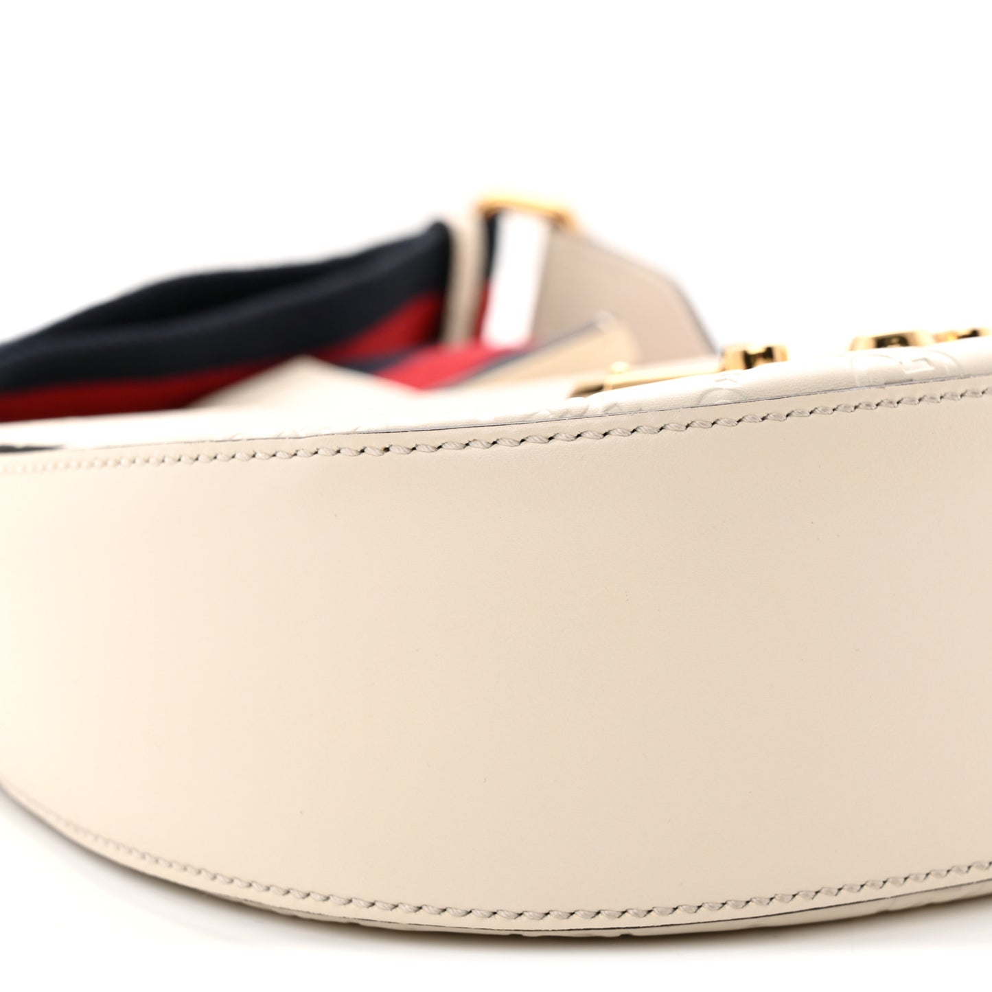 Guccissima Web Medium Padlock Messenger Shoulder Bag White