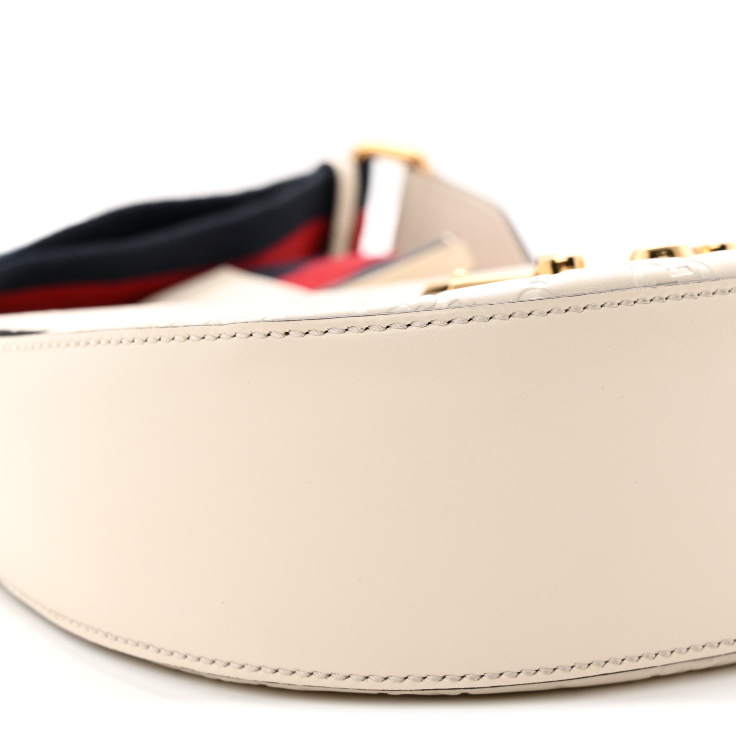 Gucci Guccissima Web Medium Padlock Messenger Shoulder Bag White 9 of 10