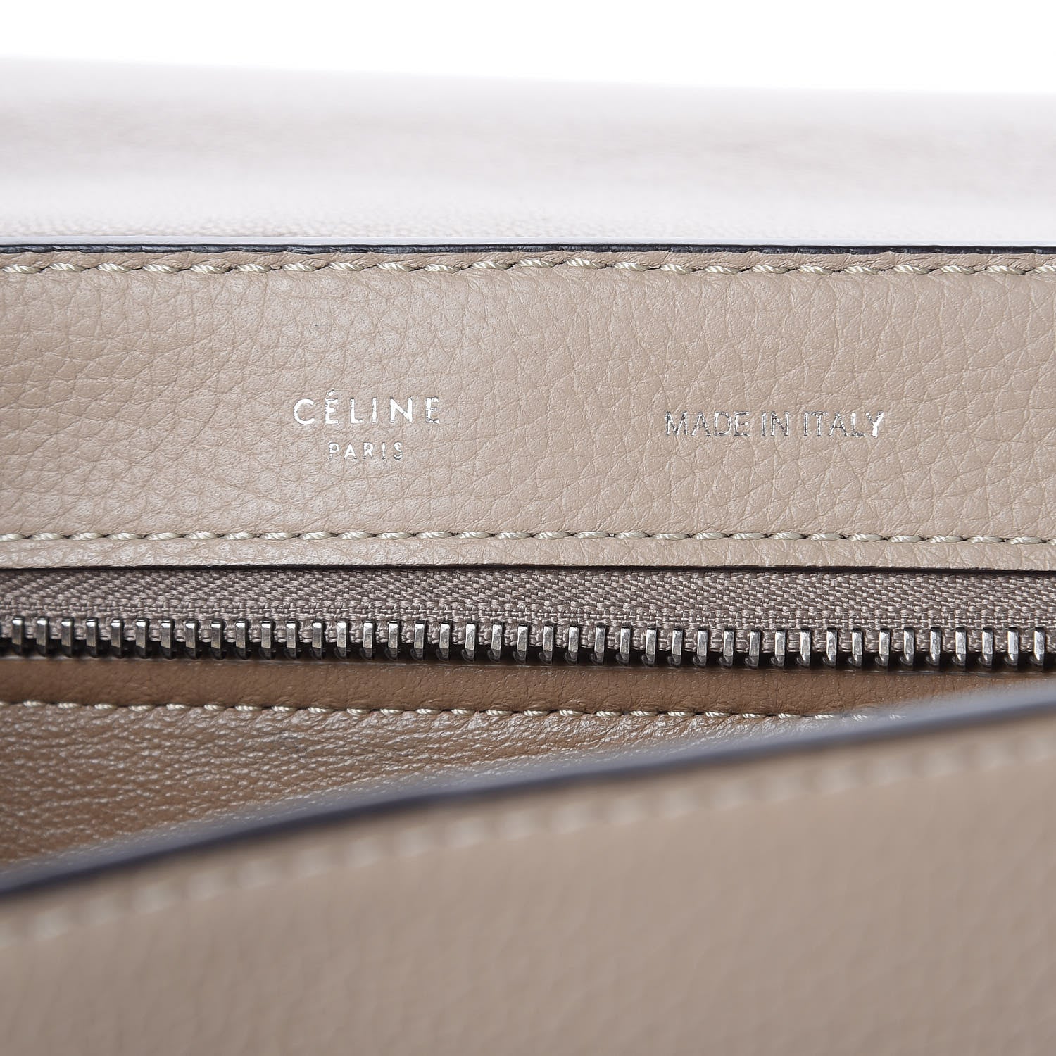 Celine Drummed Calfskin Suede Medium Trapeze Dune 6 of 13