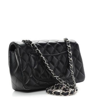 Chanel Lambskin Quilted Mini Rectangular Flap Black 3 of 10