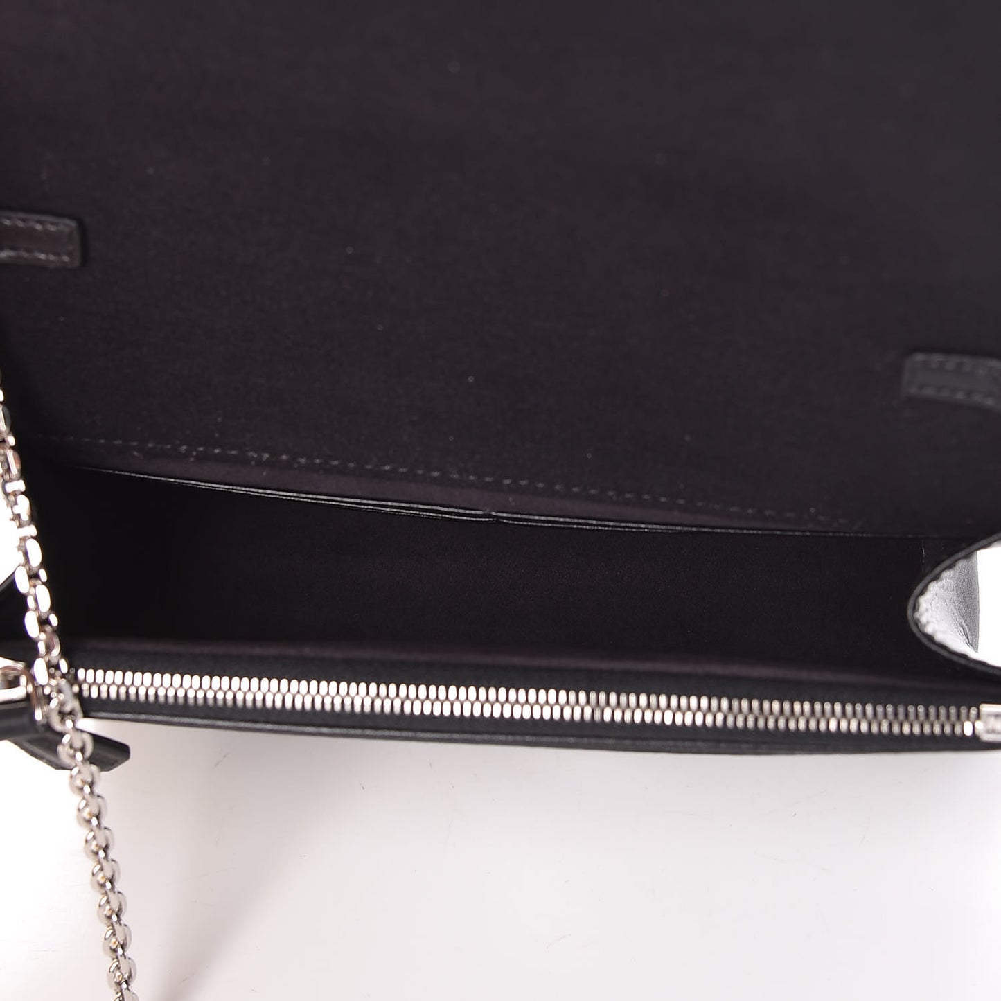Vitello Flamingo Tube Wallet on Chain Black