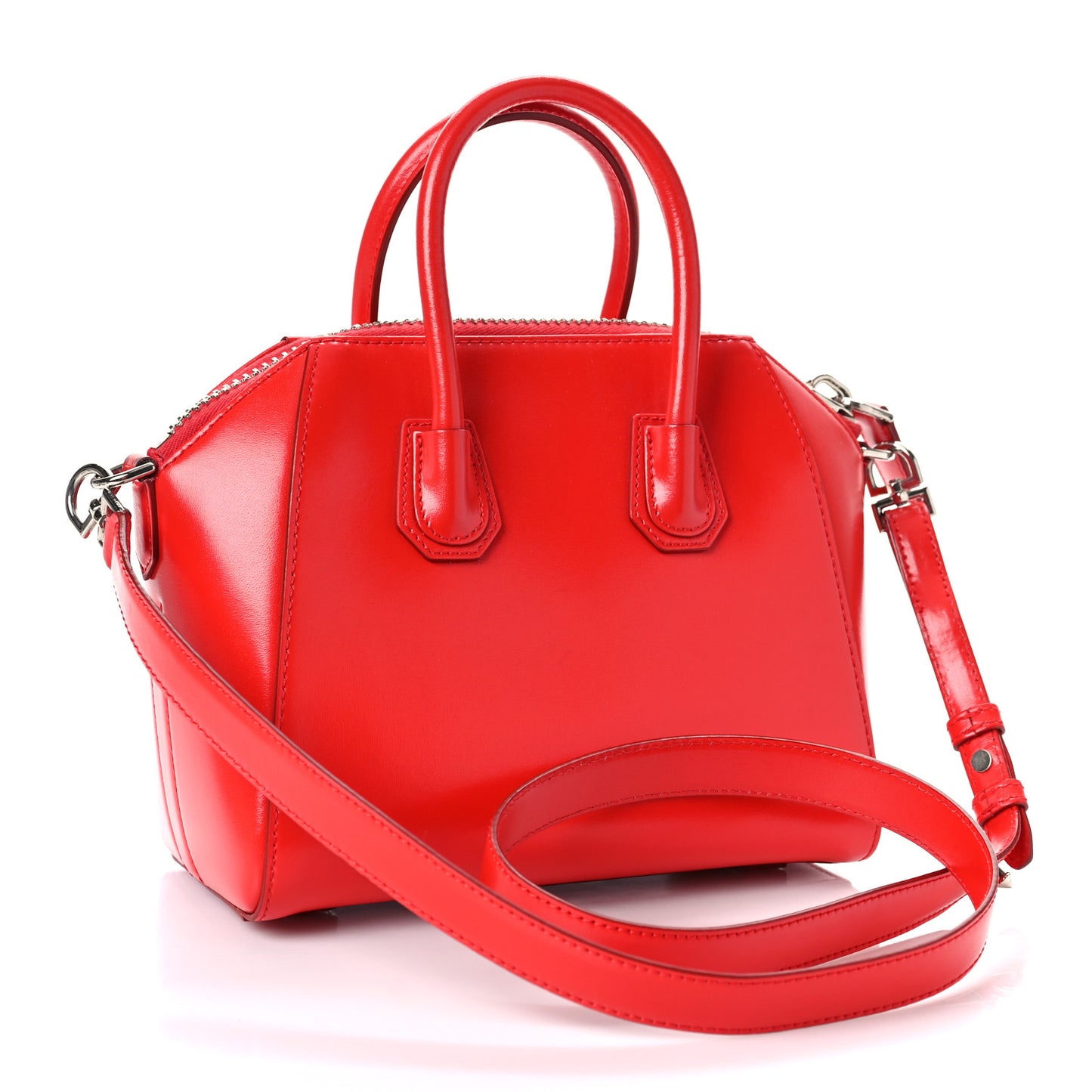 Shiny Lord Calfskin Mini Antigona Red
