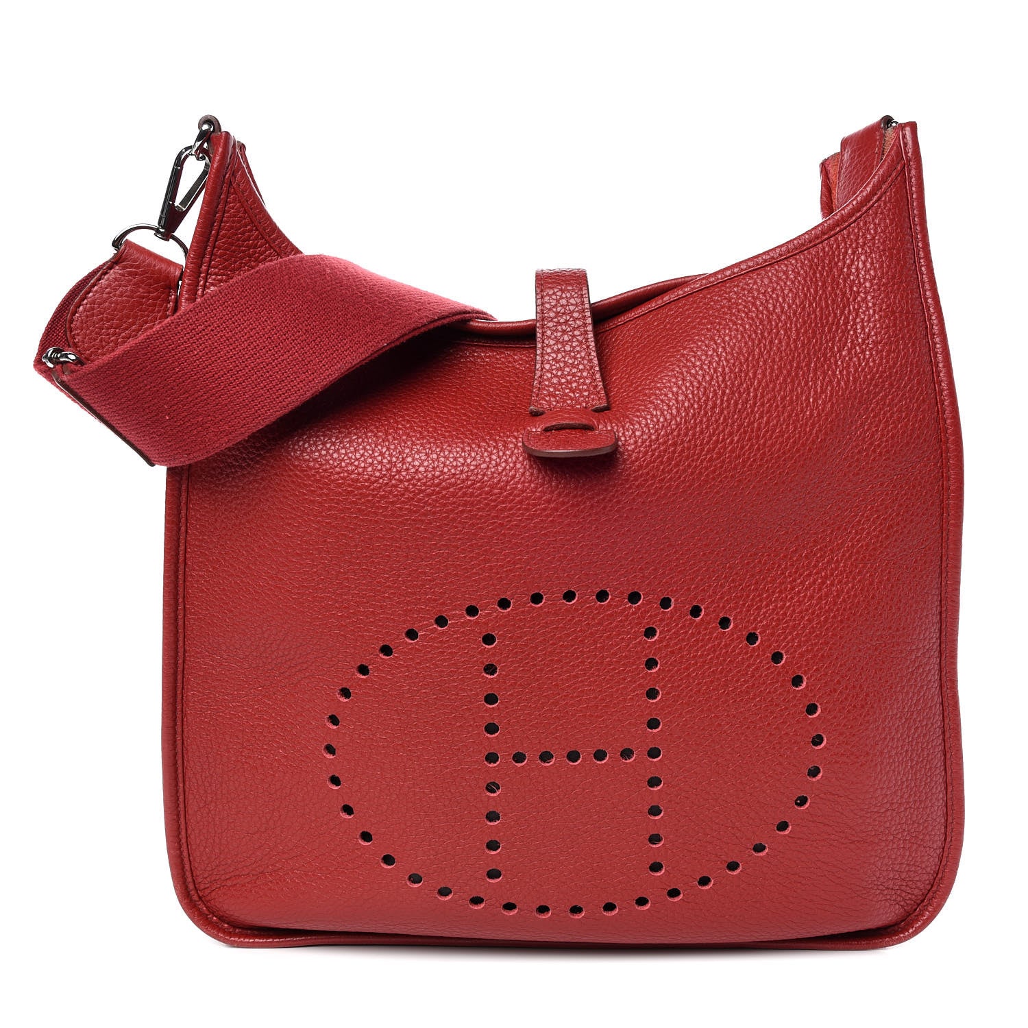 Hermes Taurillon Clemence Evelyne III GM Rouge Garance 1 of 9