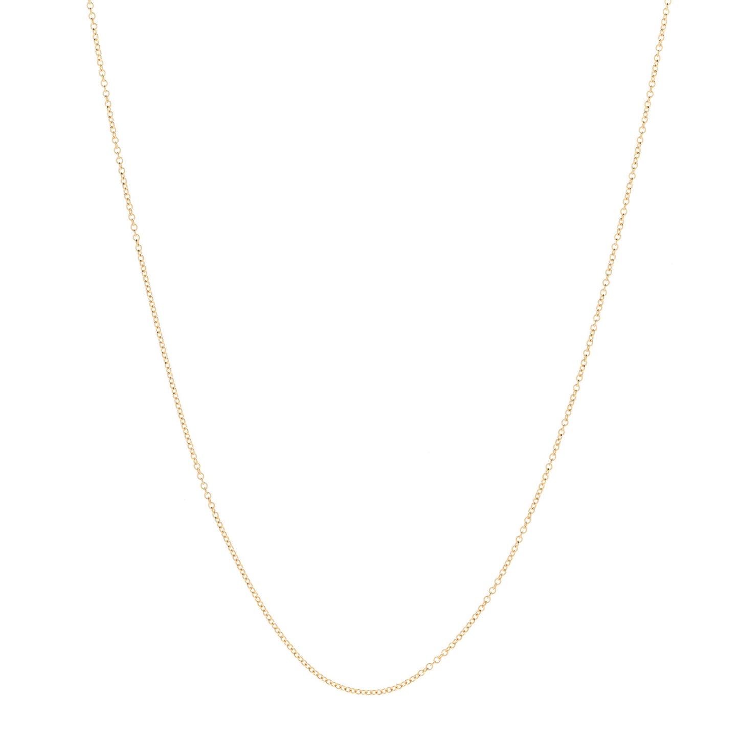 18K Yellow Gold Chain Necklace 16"