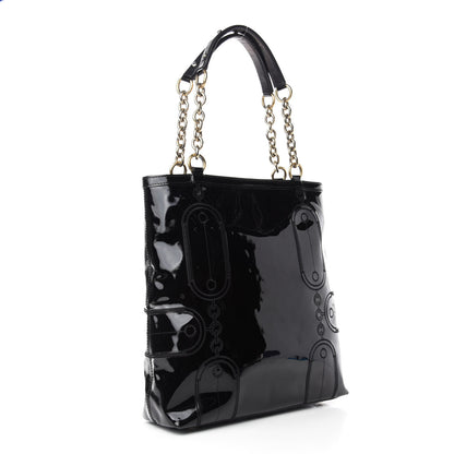 Versace Patent Medusa Tote Black 3 of 9