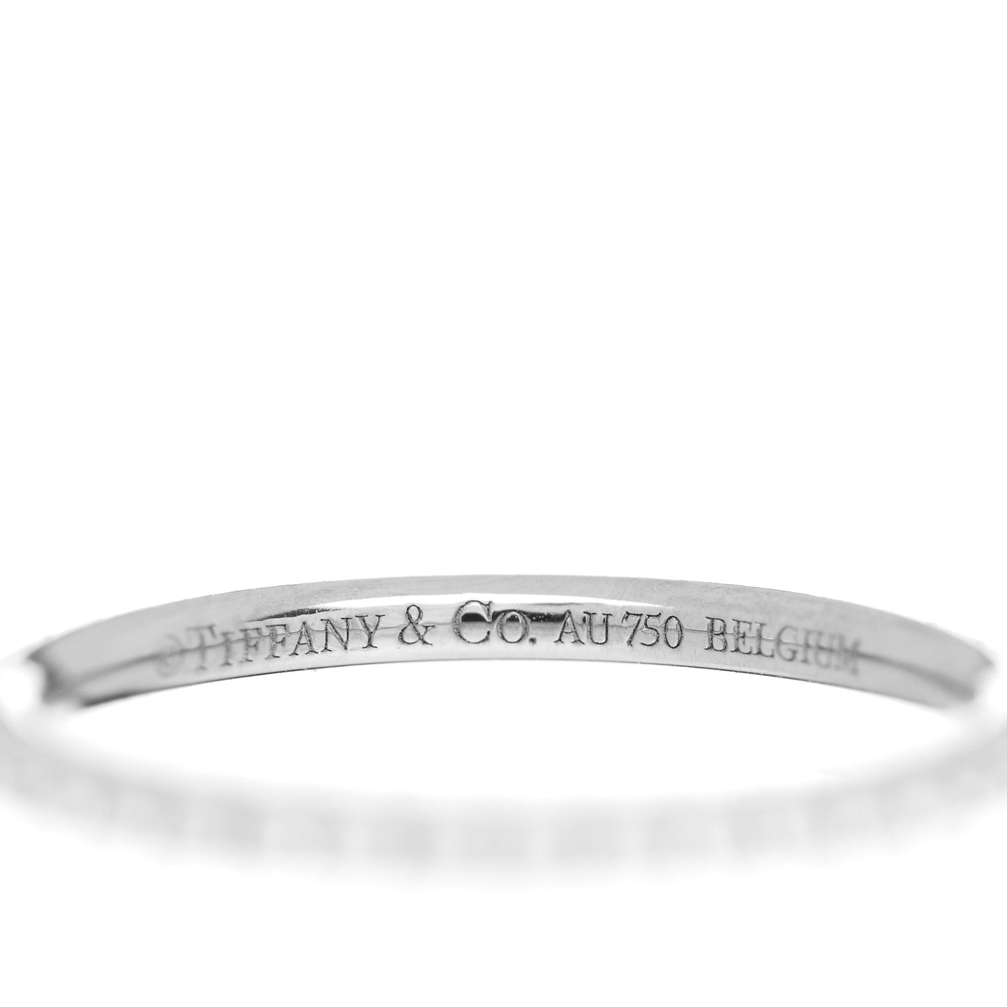 18K White Gold Diamond Metro Band Ring 47 4