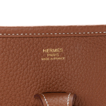 Hermes Taurillon Clemence Evelyne III PM Gold 6 of 9