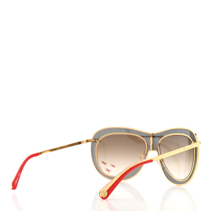 Louis Vuitton Metal Aviator Sunglasses Z0905U Gold 4 of 10