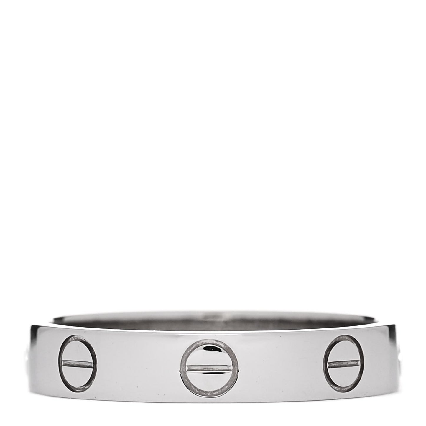 18K White Gold 3.5mm LOVE Wedding Band Ring 53 6.5