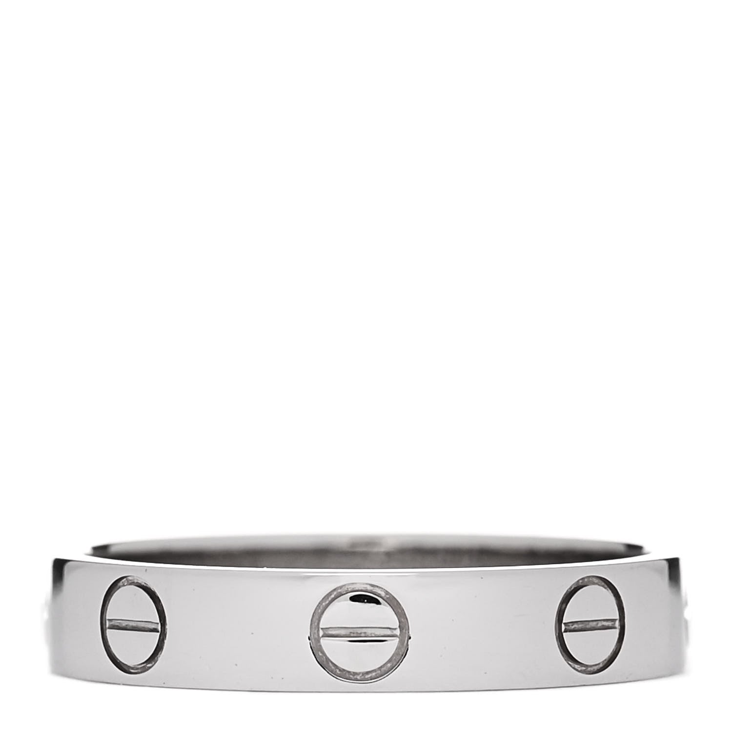 Cartier 18K White Gold 3.5mm LOVE Wedding Band Ring 53 6.5 3 of 4