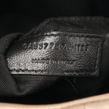 Saint Laurent Lambskin Quilted Small Loulou Puffer Monogram Chain Satchel Dusty Grey 7 of 10
