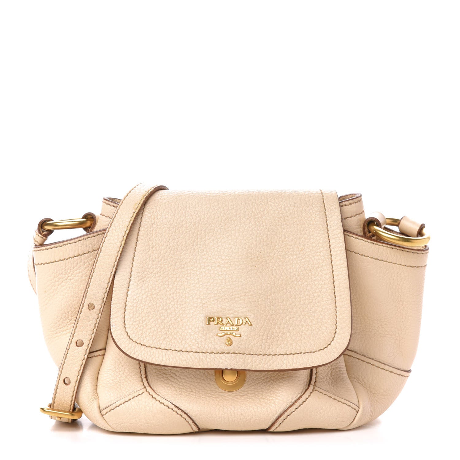 Prada Vitello Daino Crossbody Bag Cera 1 of 9