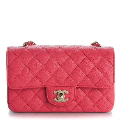 Chanel Caviar Quilted Mini Rectangular Flap Dark Pink 1 of 8