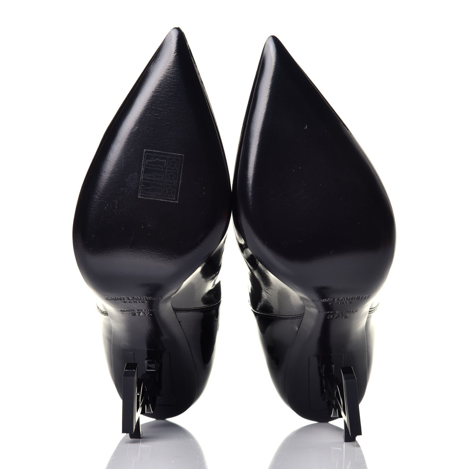 Saint Laurent Patent Opyum Ankle Boot 37.5 Black 6 of 10