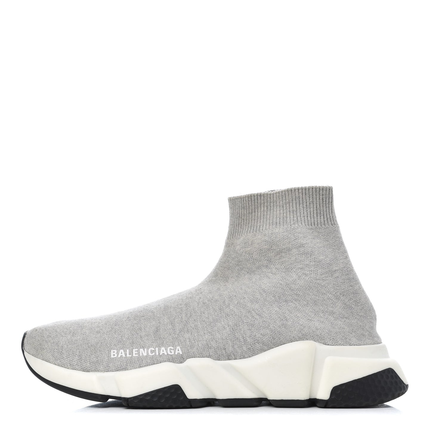 Sweatshirt Knit Bi-Color Sole Womens Speed Sneakers 39 Grey White Black