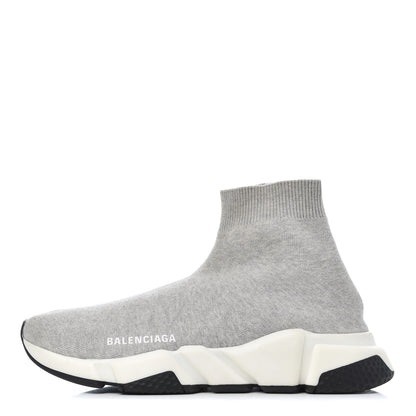 Balenciaga Sweatshirt Knit Bi-Color Sole Womens Speed Sneakers 39 Grey White Black 1 of 17