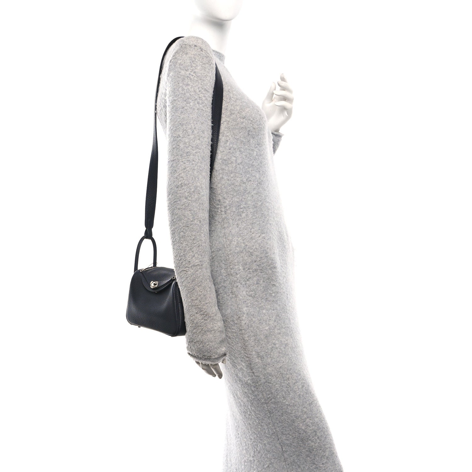 Hermes Taurillon Clemence Mini Lindy 20 Caban 2 of 10