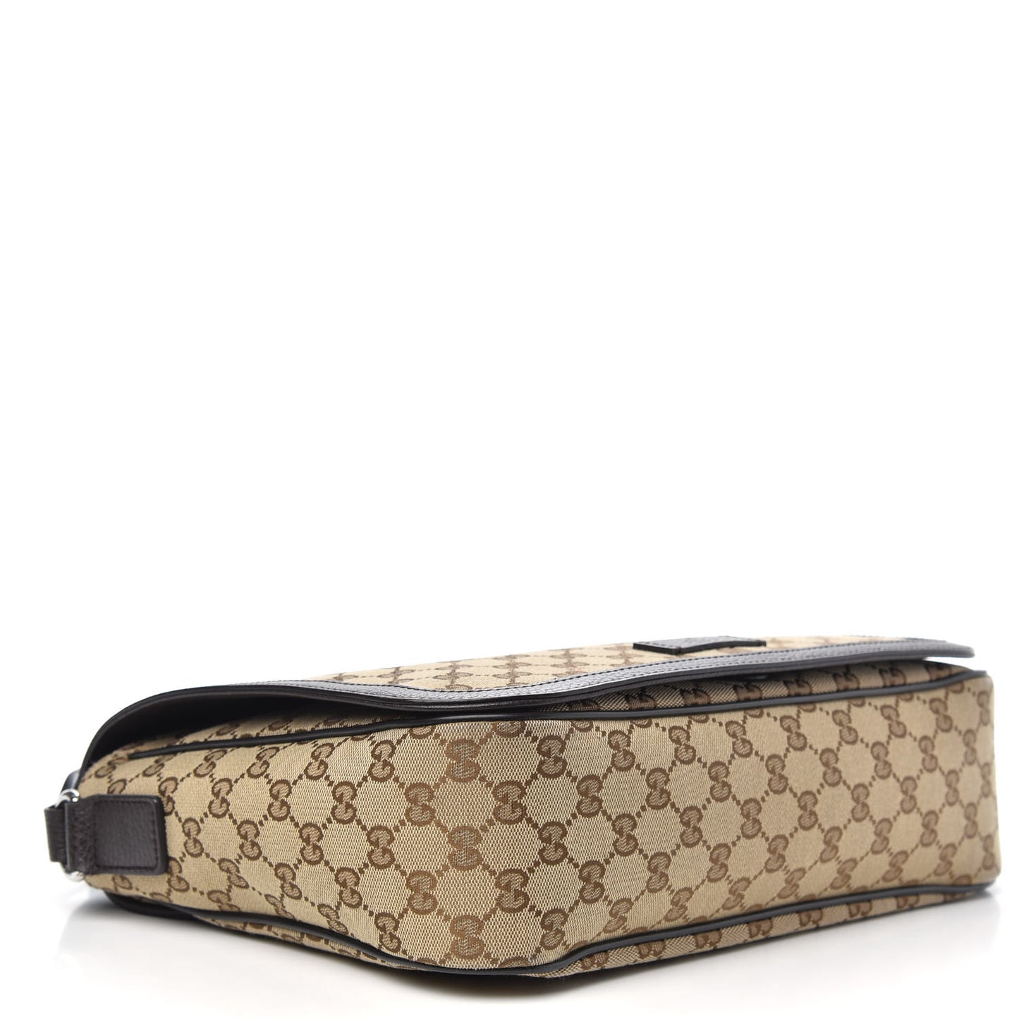 Monogram Large Flap Messenger Bag Beige Dark Brown