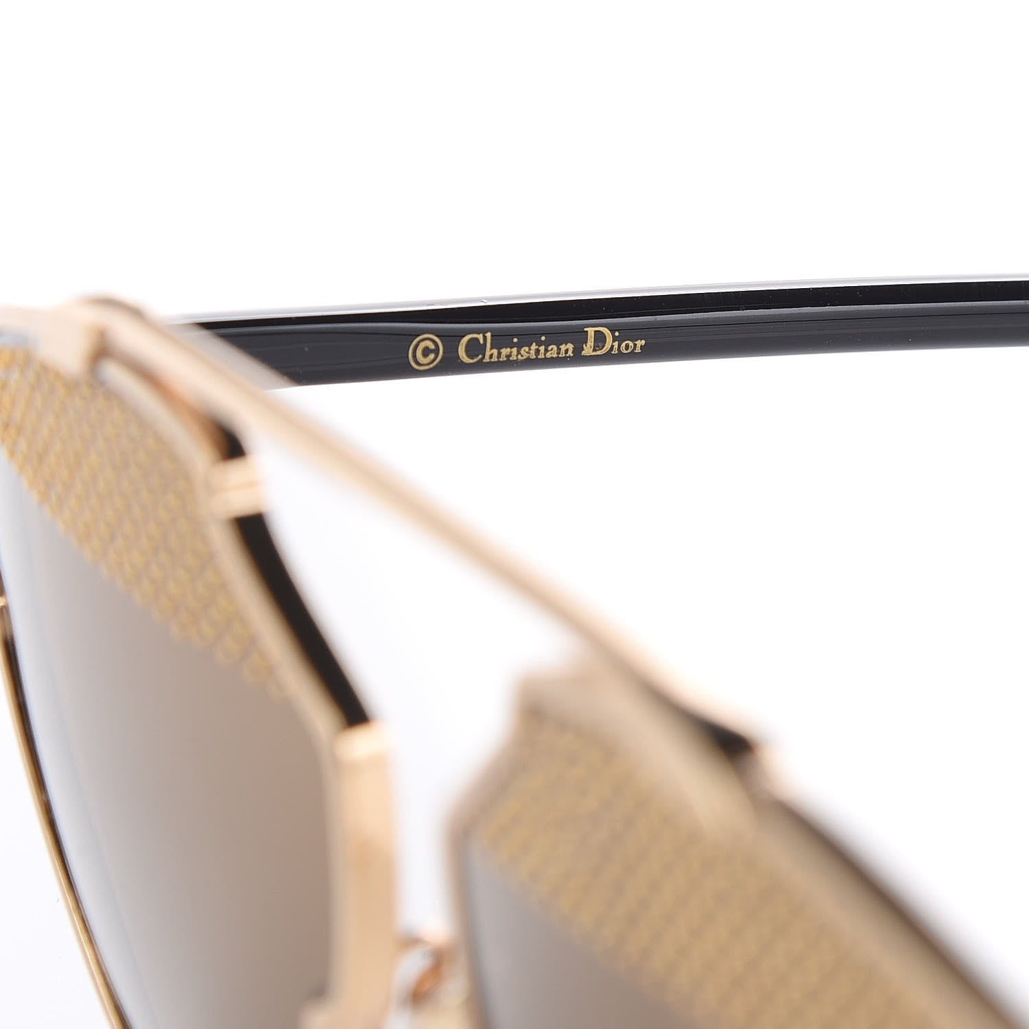 Christian Dior Studded So Real Sunglasses Gold 6 of 9