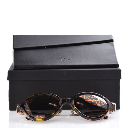 Christian Dior Acetate Leaf Print Umbrage Round Sunglasses Pink Foliage 10 of 10