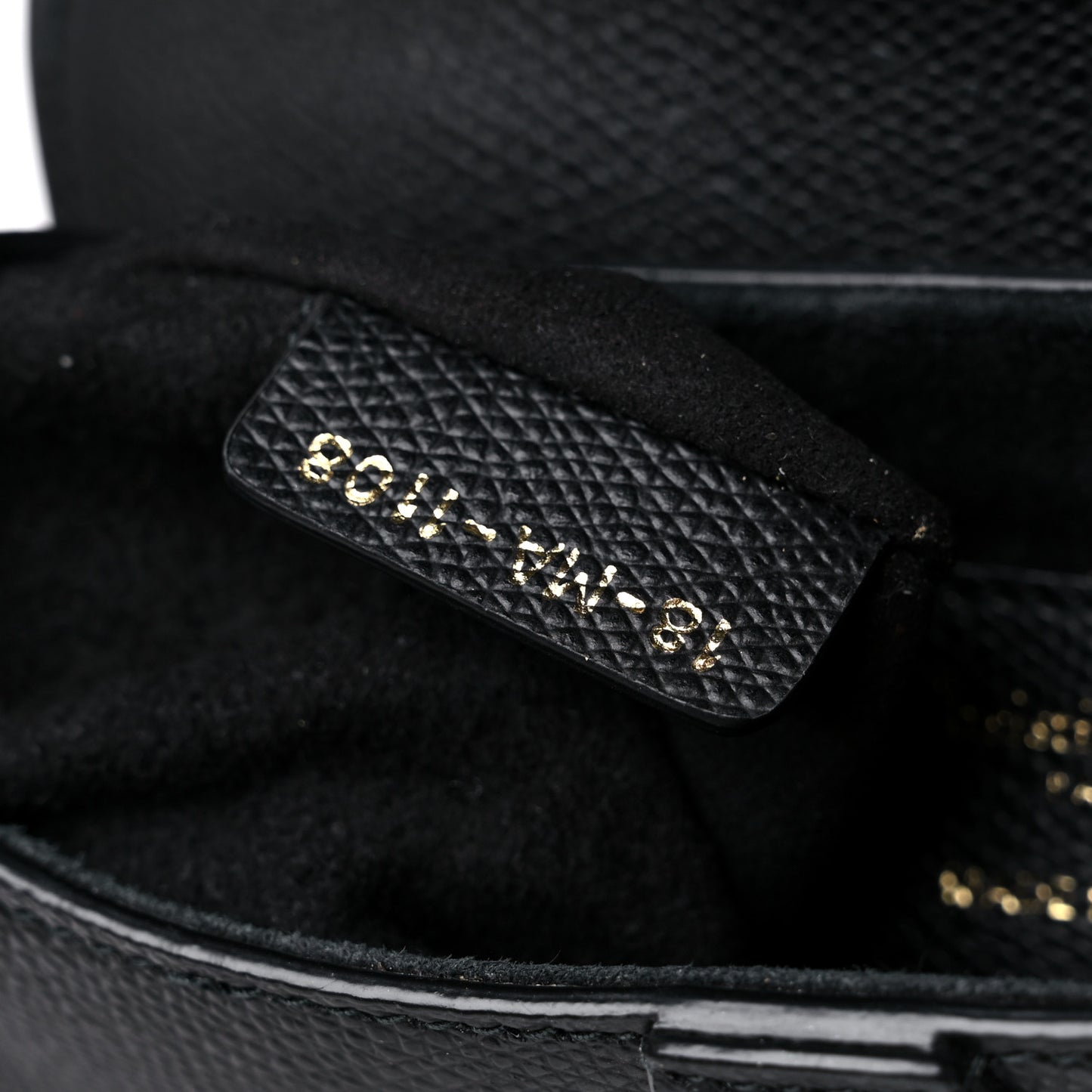 Grained Calfskin Mini Saddle Bag Black