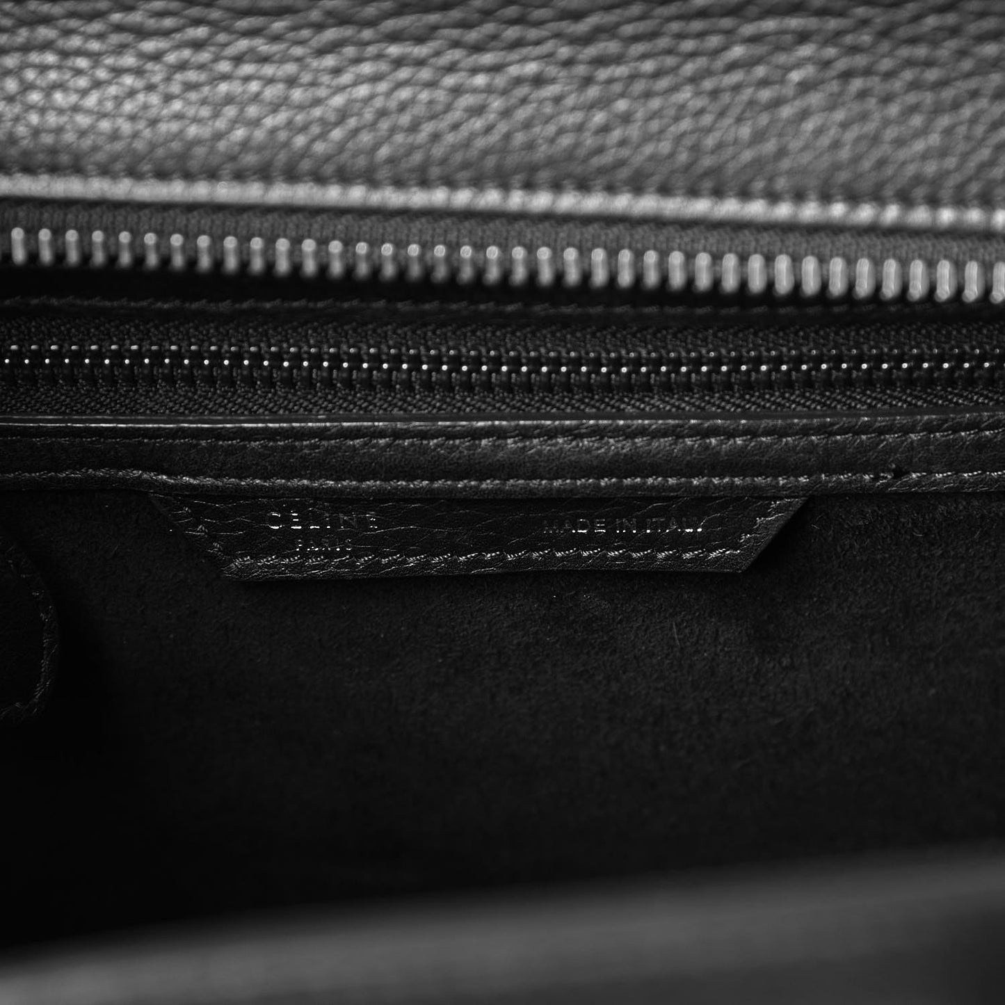 Drummed Calfskin Micro Luggage Black
