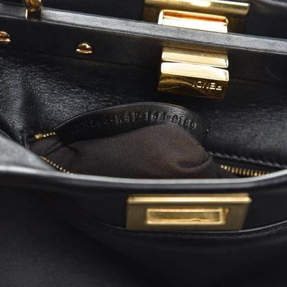 Fendi Nappa Mini Peekaboo Iconic Satchel Black 7 of 8