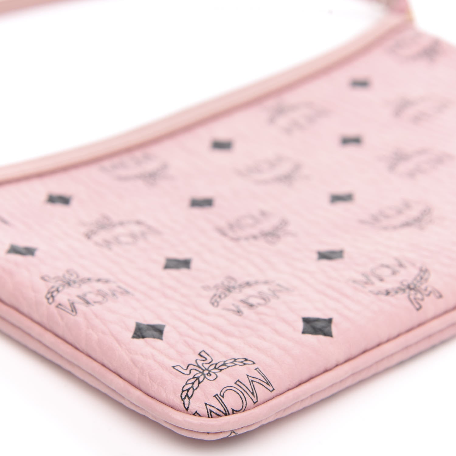 MCM Visetos Liz Shopper Tote Pouch Light Pink 8 of 10