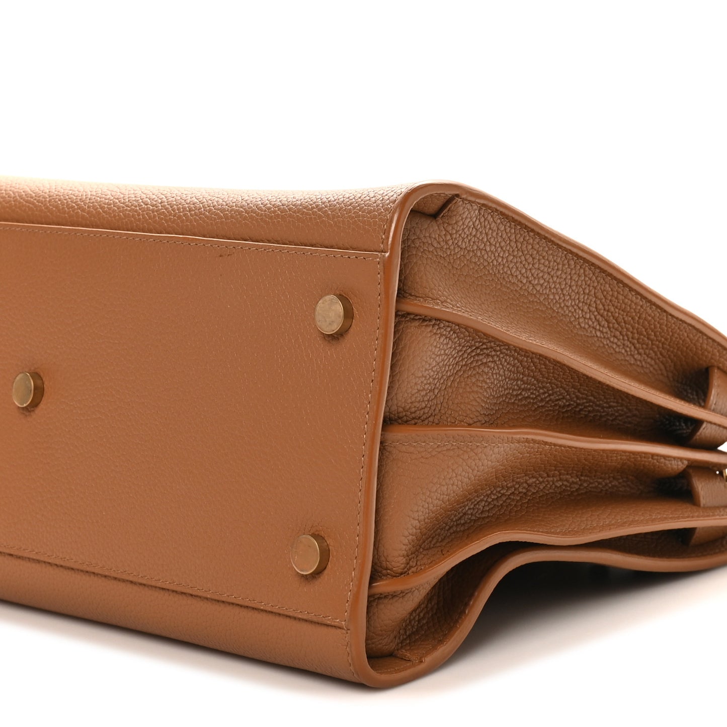 Grained Calfskin Small Sac De Jour Saddle Brown