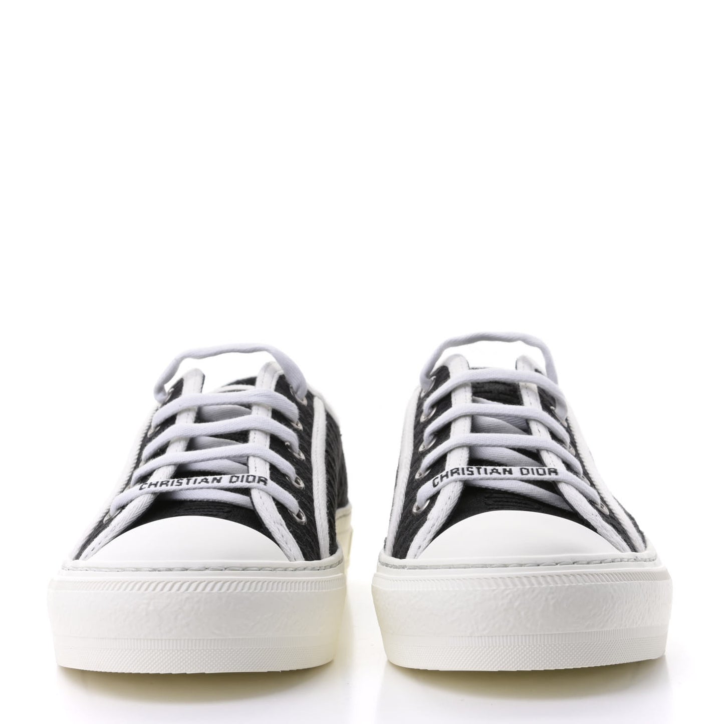 Resille Embroidered Walk'N'Dior Low Top Sneakers 38.5 Black