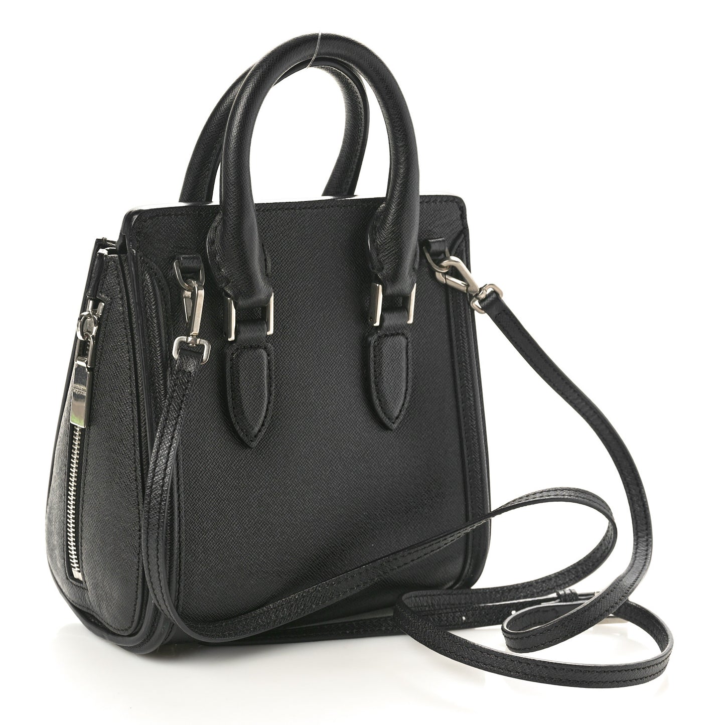 Grained Calfskin Small Heroine Black