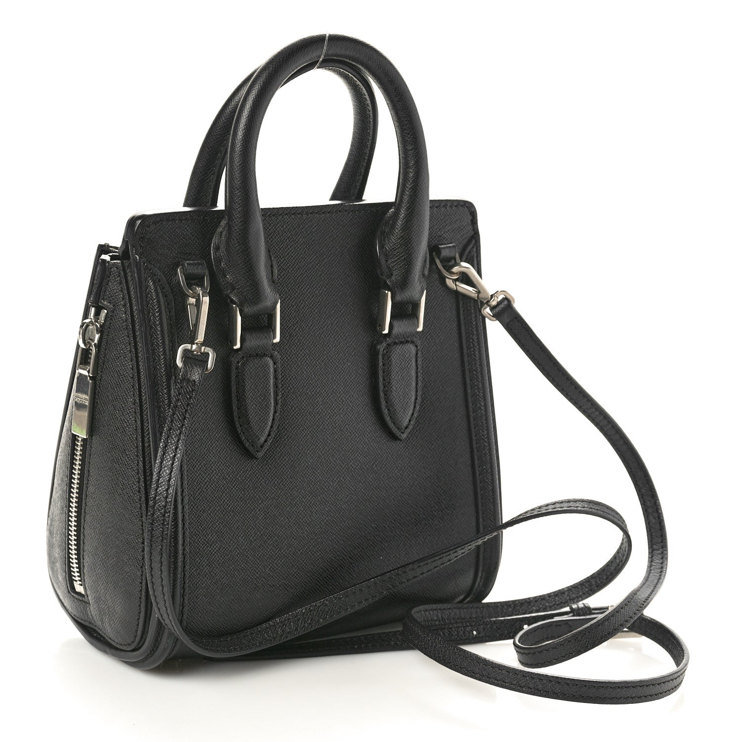 Alexander McQueen Grained Calfskin Small Heroine Black 3 of 9