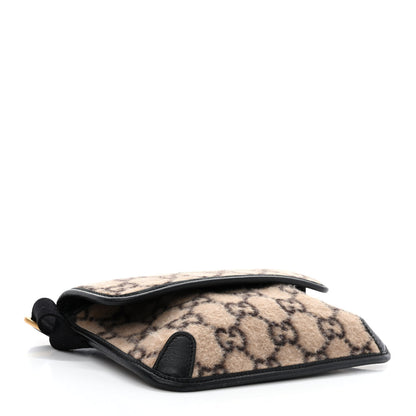 Gucci Covered Wool GG Monogram Slim Belt Bag Beige 4 of 10