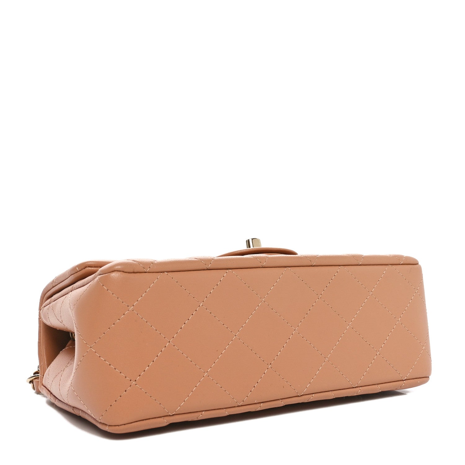 Chanel Lambskin Quilted Mini Rectangular Flap Brown 4 of 10