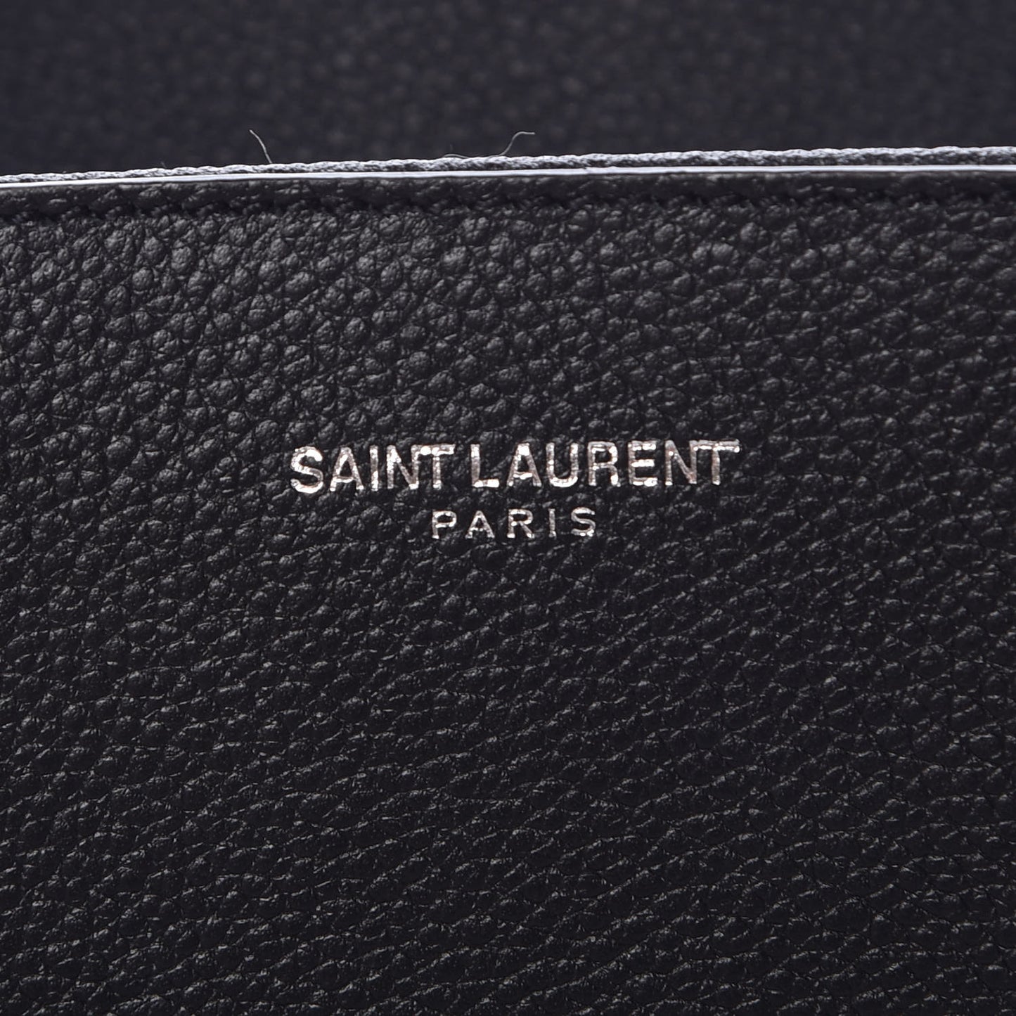 Grained Calfskin Small Cabas Rive Gauche Black