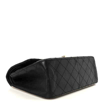 Chanel Aged Calfskin Quilted 2.55 Reissue 226 Flap Beige Black 4 of 10