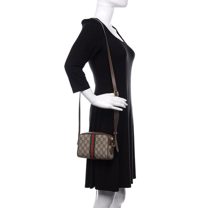 Gucci GG Supreme Monogram Web Mini Ophidia Shoulder Bag Brown 2 of 10