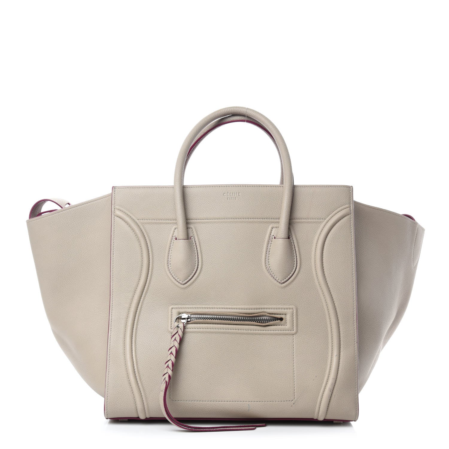 Celine Baby Grained Calfskin Medium Phantom Luggage Beige 1 of 12