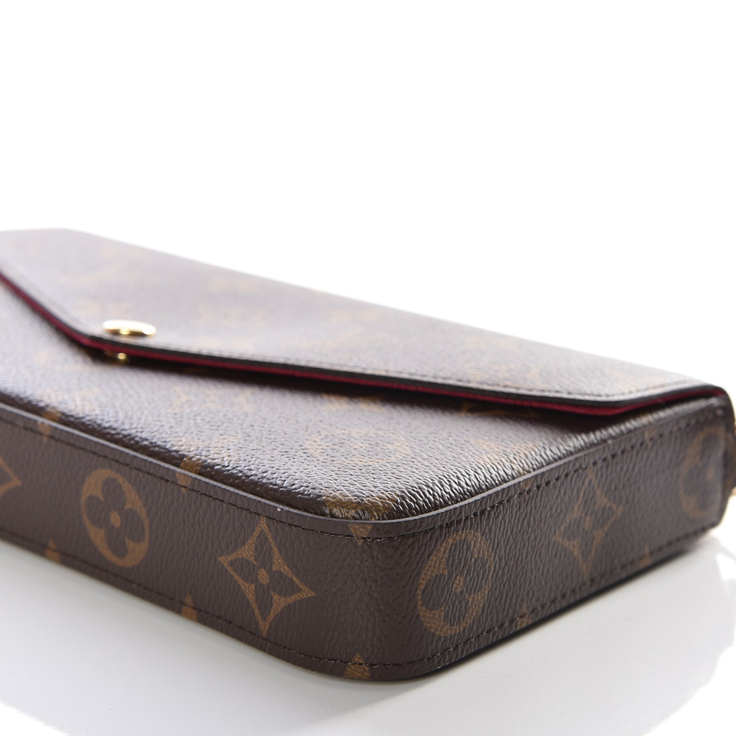Monogram Pochette Felicie Chain Wallet Fuchsia